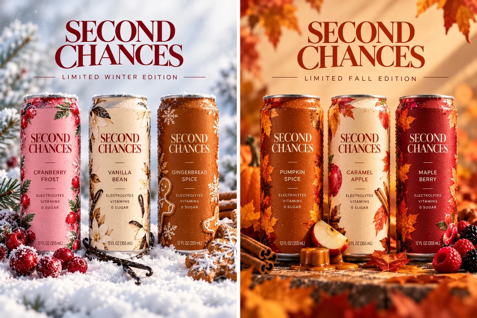 Second Chances fall and winter limited-edition sleek cans
